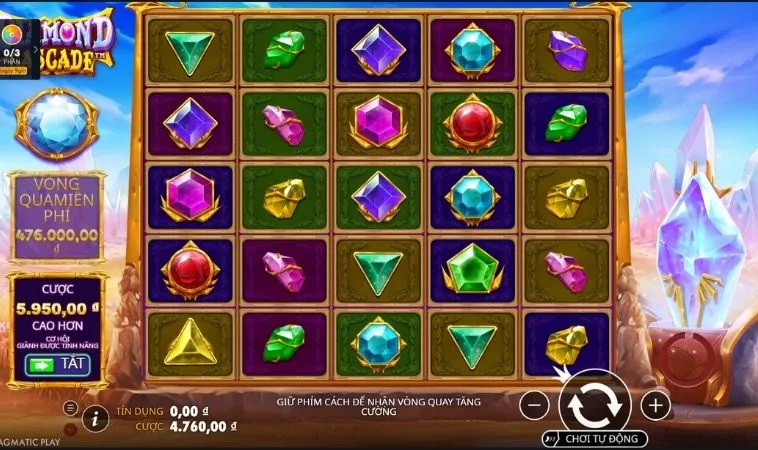 Giao diện chơi Nổ Hũ Kim Cương Tại Vin68