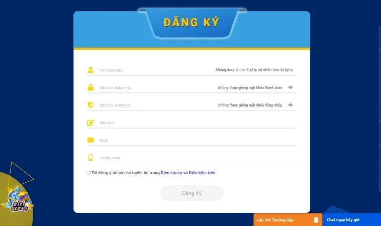 Thao Tác Đăng Ký Vin68 Nhanh Chóng Nhận Ngay Ưu Đãi Khủng Hôm Nay 2 Biểu mẫu đăng ký Vin68