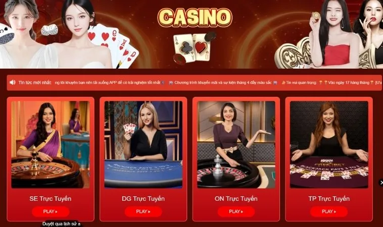 Trải Nghiệm Đỉnh Cao Tại Casino Online Vin68 Uy Tín Hàng Đầu Châu Á 1 Sảnh Casino Online Vin68 sở hữu dàn dealer chia bài cực kỳ xinh đẹp