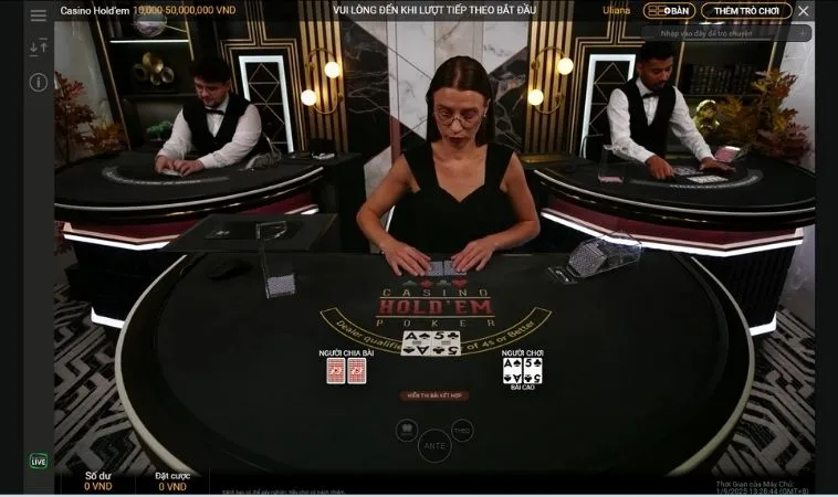 Bàn chơi Xì Tố Tại Vin68